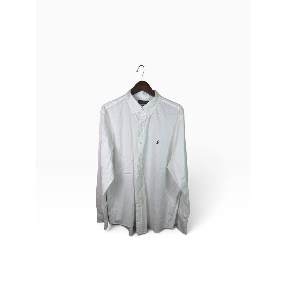 Ralph Lauren Feather Weight Twill Shirt XXL Classic Button Down White